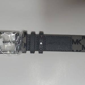 light gray michael kors strap with dark gray initials size L